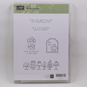 Stampin Up Birthday Bakery Hostess Rubber Stamps Set of 5 #120115 Stampin’
